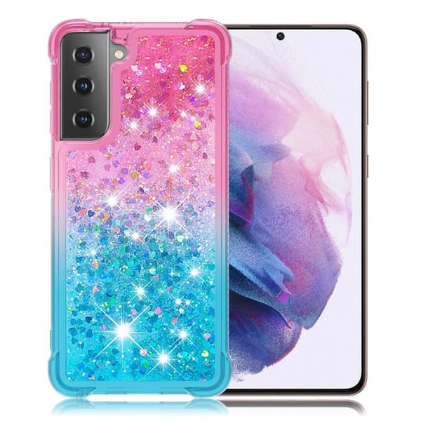 prinsesse Samsung Galaxy S21 cover - pink / Sky blå