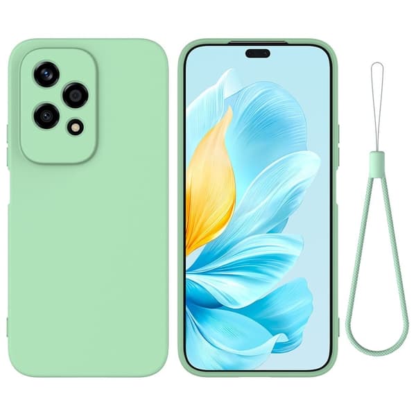 Matt flytende silikondeksel for Honor 200 Lite - Grønn Green