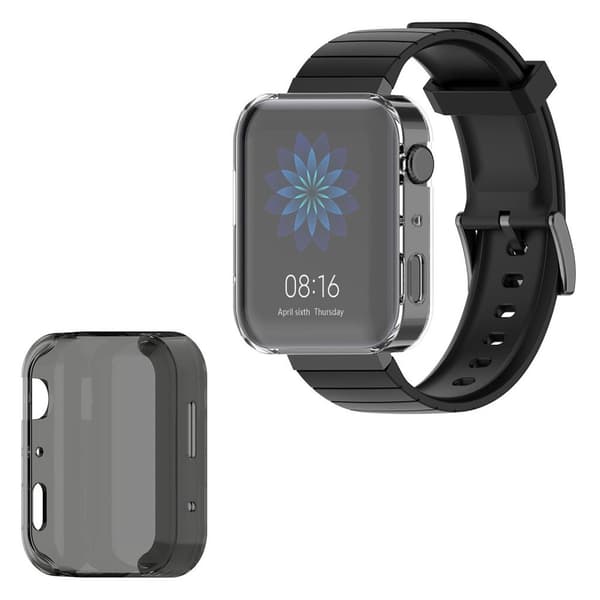 Xiaomi Mi Watch holdbar klar round edge etui - Sort Black