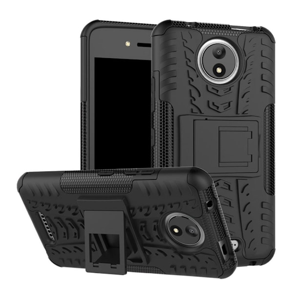 Motorola Moto C Skal med kickstand - Svart Svart