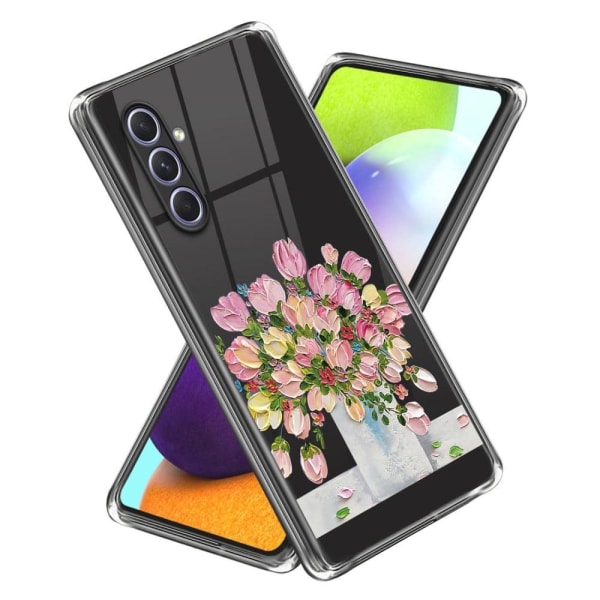 Deco Samsung Galaxy A34 5G skal - Oljemålning Rosa Blomma Rosa