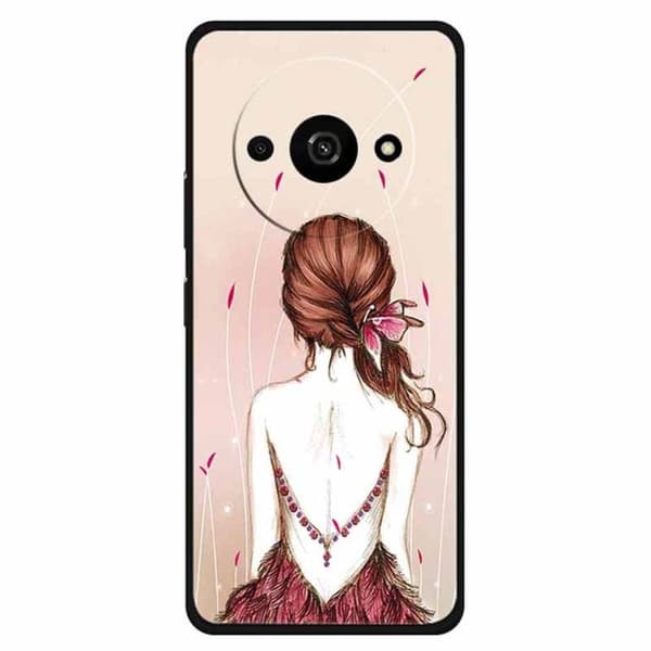 Imagine Xiaomi Redmi A3 / Xiaomi Poco C61 skal - Skiss Flicka Brun