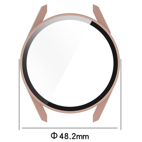 Huawei Watch GT 3 (46mm) TPU frame + tempered glass screen protector - Ivory Beige