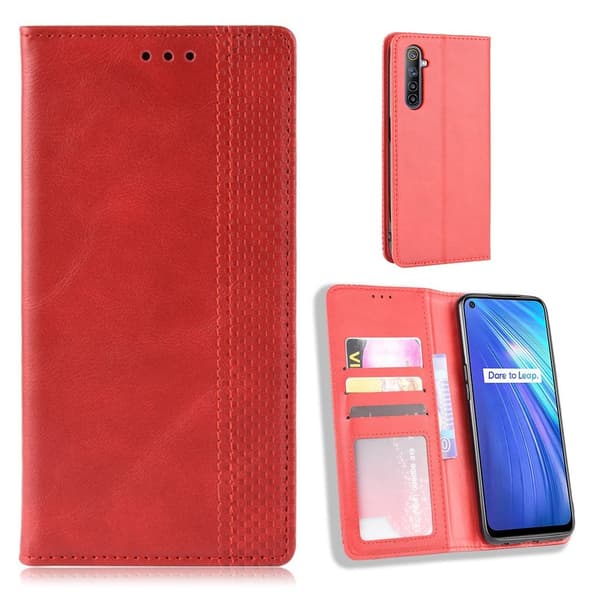 Bofink Vintage Realme 6 veske - Rød Red