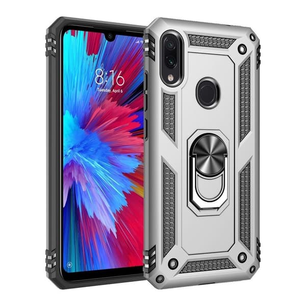 Bofink Combat Xiaomi redmi Note 7 / Note 7 Pro / Note 7S case - Sølv Silver grey