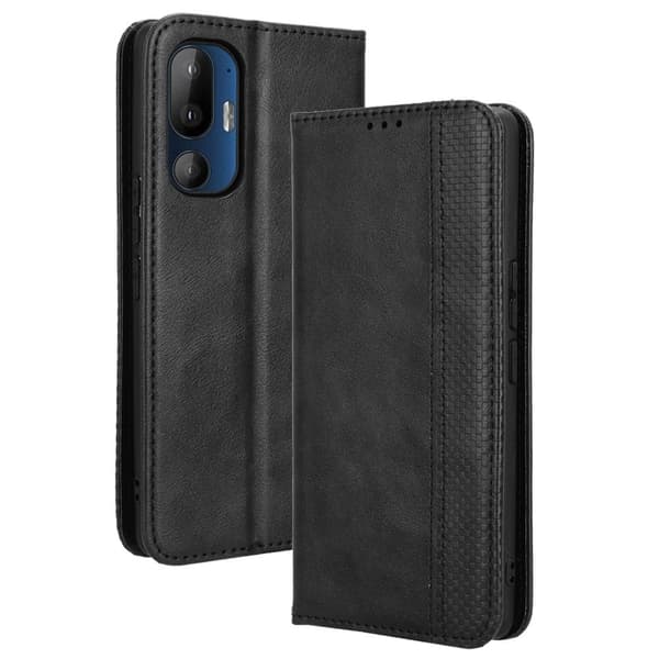 Bofink Vintage HTC U24 Pro læderetui - Sort Black