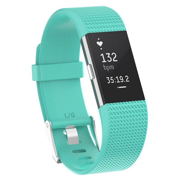 Fitbit Charge 2 Klockband i miljövänligt material - Storlek S Turkos Blå