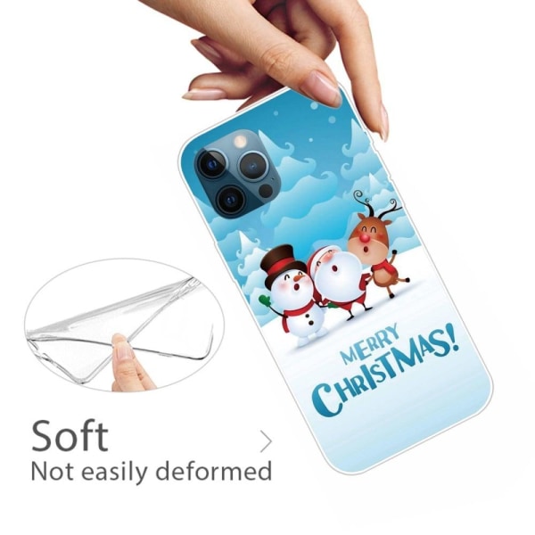 Julfodral till iPhone 14 Pro Max - Snöfältets Vänner Blå