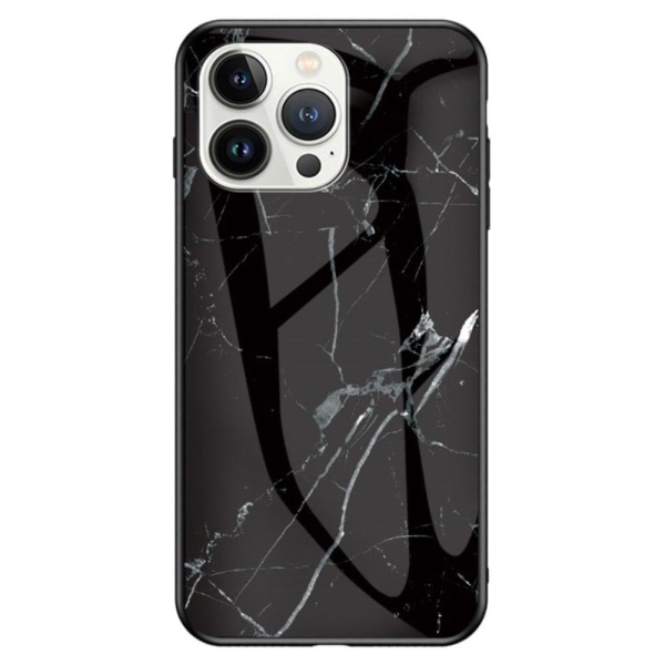 Marble design iPhone 14 Pro cover - Sort Marmor Black