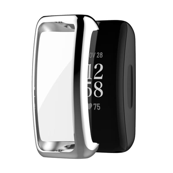 Fitbit Inspire 3 galvanoitu TPU kotelo näytönsuojalla - Läpinäkyvä Transparent