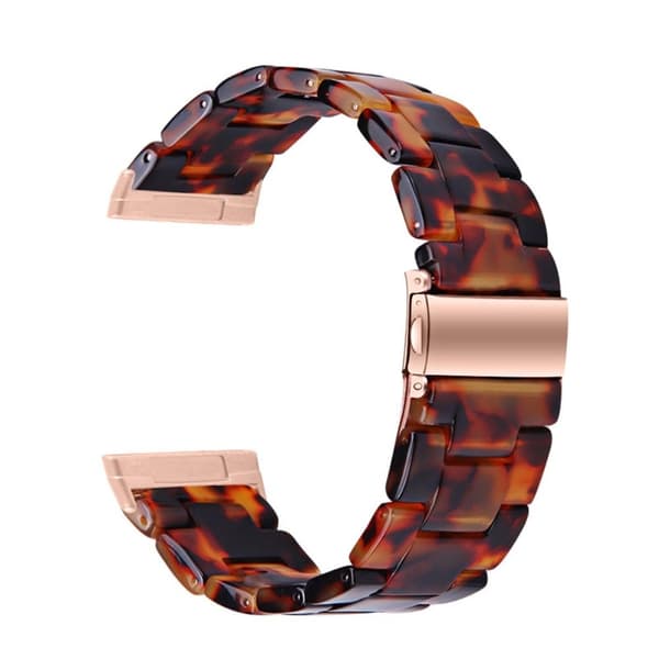 Fitbit Sense / Versa 3 urrem med resinperler - Skildpaddeskal Farve Multicolor
