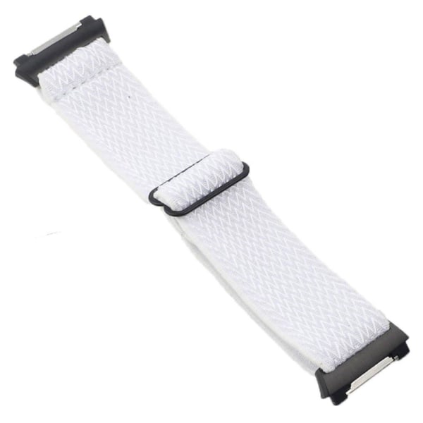 Fitbit Ionic wave pattern nylon watch strap - White Vit