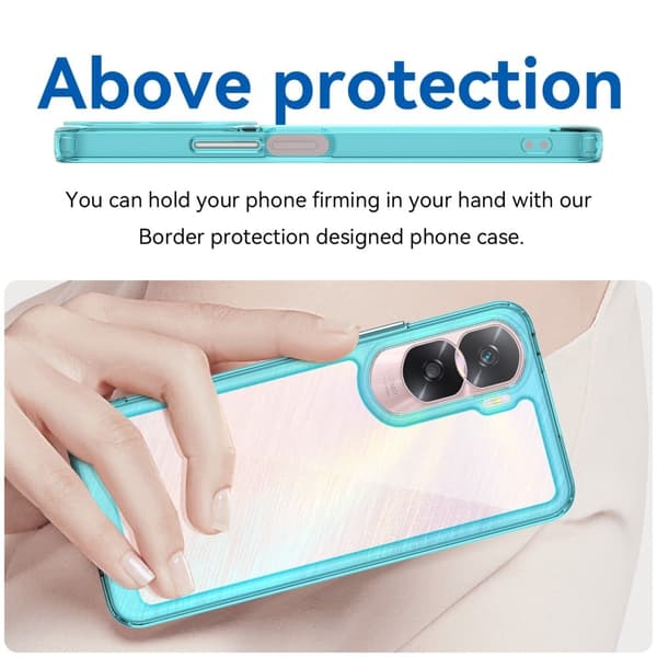Honor 90 Lite / Honor X50i smart telefonskal i akryl - Transparent Blå Blå