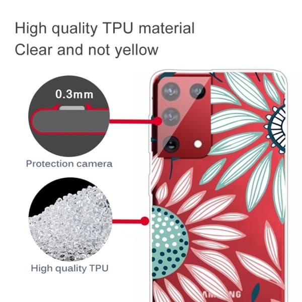 Deco Samsung Galaxy S21 Ultra Etui - Krysantemum Multicolor