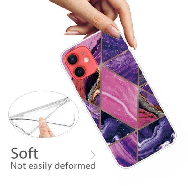 Marble iPhone 12 Mini case - Purple and Rose Marble Purple