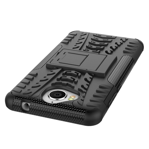Huawei Y6 (2017) Cover med dæk-motiv - Sort Black