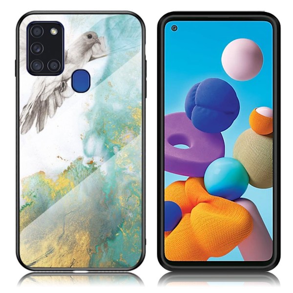 Fantasy Marble Samsung Galaxy A21s deksel - Flygende due Multicolor
