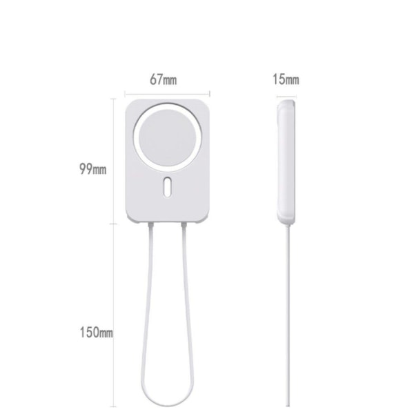 Apple MagSafe -latauslaitteen silikonisuojus - Valkoinen White