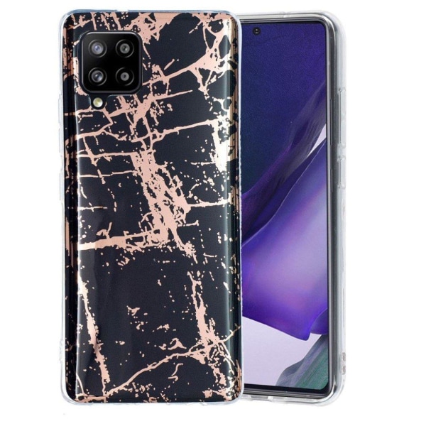 Marble design Samsung Galaxy A42 5G kotelot - Musta Black