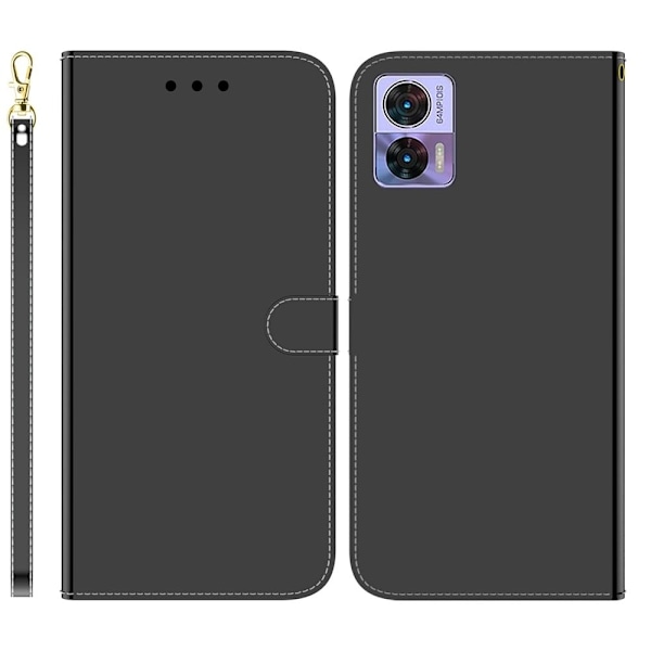 Mirror Motorola Edge 30 Neo Flip Etui - Sort Black