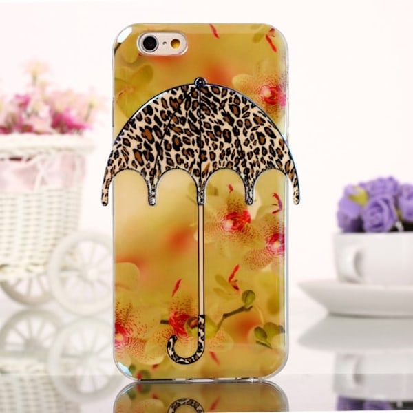 3D Umbrella (Leopard) iPhone 6 Skal multifärg