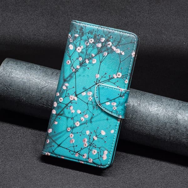 Wonderland Google Pixel 8A flip-etui - Plommeblomst Blue
