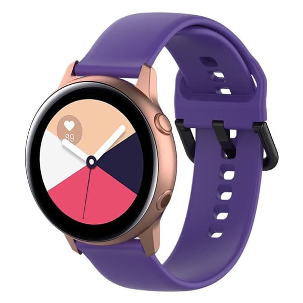 Samsung Galaxy Watch Active klockarmband i silikon - Lila Lila