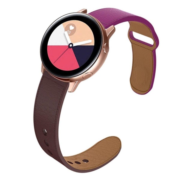 Apple Watch Series 5 40mm tofarvet ægte læder Urrem - Lilla Purple