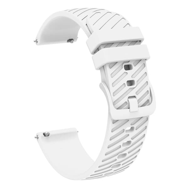 20 mm universal silikonerem med teksturmønster - Hvid White