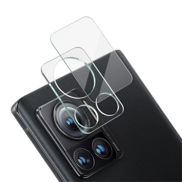 IMAK kameraskydd i glas med linsskydd i akryl för Motorola Edge 30 Ultra / X30 Pro Transparent