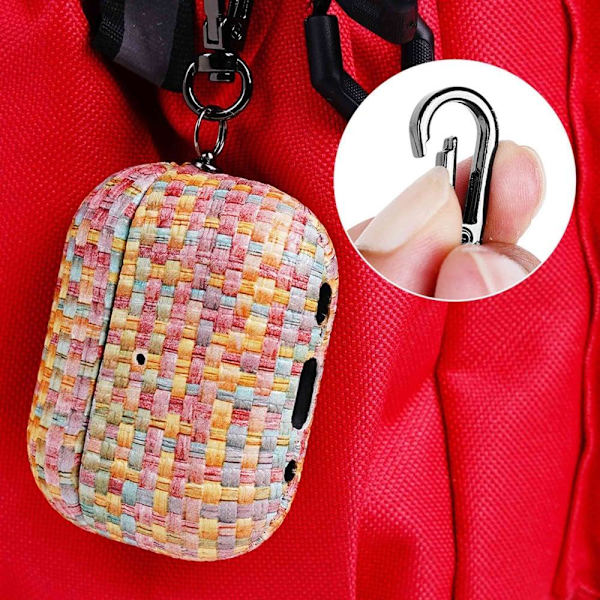 AirPods Pro 2 etui i vævet stil med spænde - Morandi-Farve Multicolor