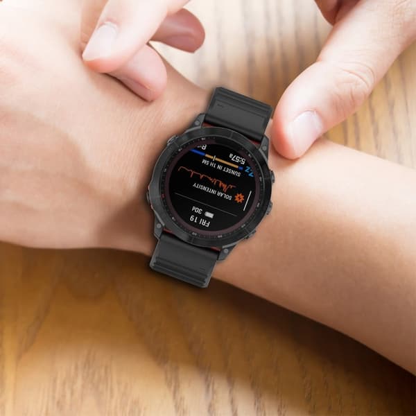 22mm kaksivärinen silikoninen kellohihna Garmin-kelloon - Vihreä / Valkoinen Green
