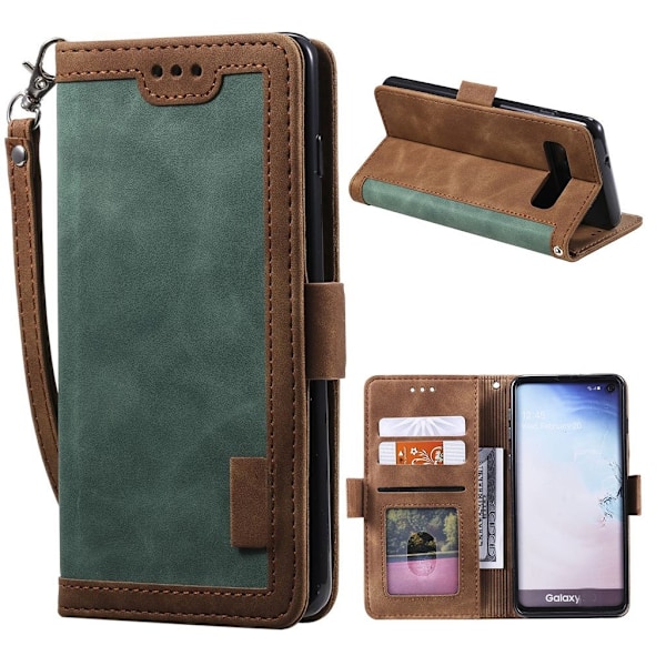 Suburbian läder Samsung Galaxy S10 Plus fodral - Grön Grön
