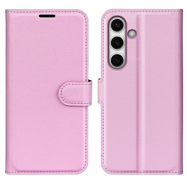 Klassisk Samsung Galaxy S24 FE flip etui - Lyserød Pink
