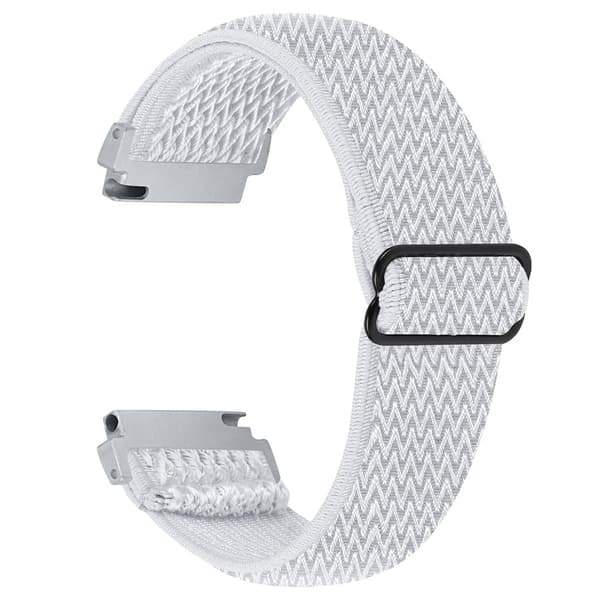 SyncUp barnklocka Elastisk mjuk nylon sportarmband med vågigt mönster - Vit Vit