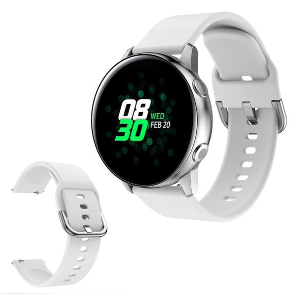 Samsung Galaxy Watch Active 2 - 40 mm silikoneurrem - Hvid White