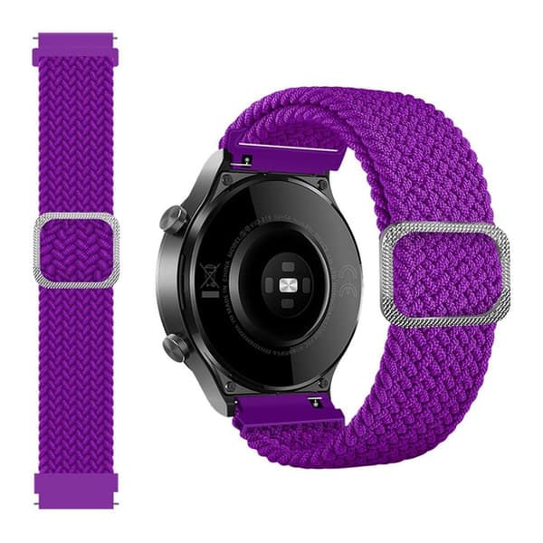 22m Universal braid pattern watch strap - Purple Lila
