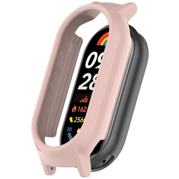 Urkasse Xiaomi Mi Band 9 Ceramic Edition / 8 NFC / 8 Hollow-Out 12mm Lug Bumpresistent Protective Frame - Lyserød Pink