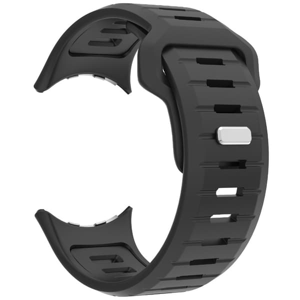 Google Pixel Watch 3 45mm Replacement Watch Band Dual Color Silicone Strap - Charcoal+Black Black