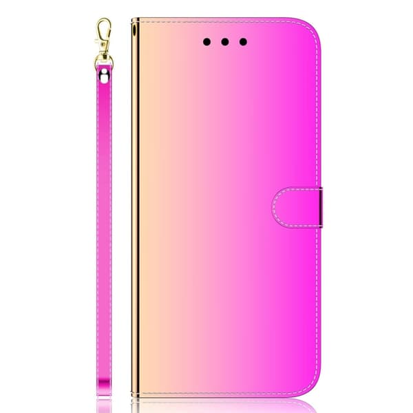 Mirror iPhone 14 Pro Max flip case - Ruusu Pink