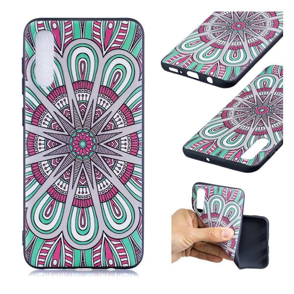 Samsung Galaxy A50 grave deksel - Abstrakte blomster Multicolor