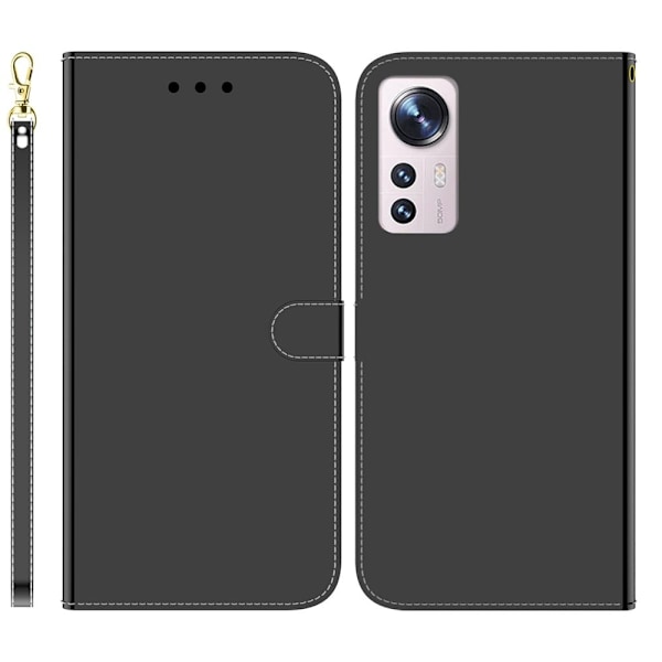 Mirror Xiaomi 12 Pro flip case - Musta Black