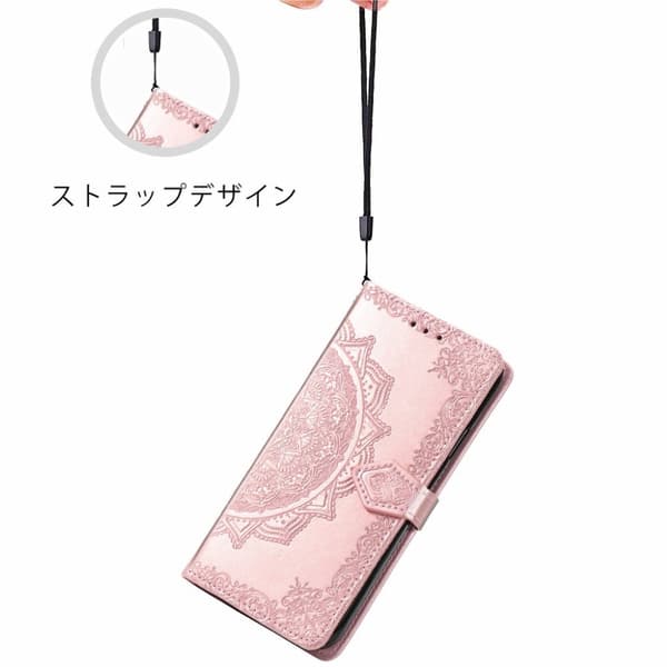 Mandala Sony Xperia 1 III Flip Etui - Rødguld Pink