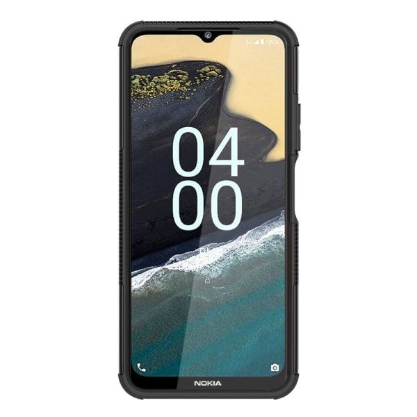 Kickstand cover with magnetic sheet for Nokia G400 - Black Svart