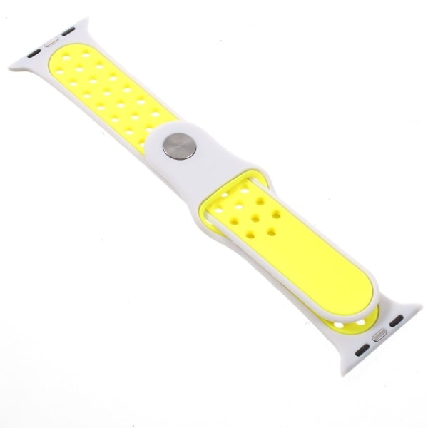Apple Watch 42mm uniikki ranneke - Keltainen ja valkoinen Yellow