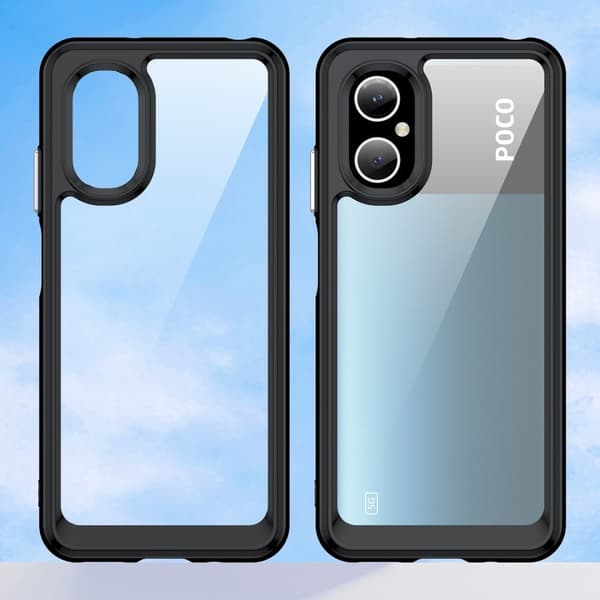 Xiaomi Poco M4 5G smart akryl cover - Sort Black