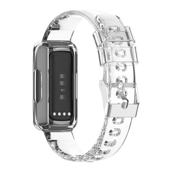 Fitbit Inspire 3 silicone watch strap with cover - Transparent Transparent