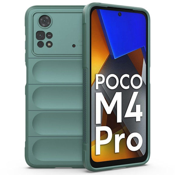 Blødt grebsformet cover til Xiaomi Poco M4 Pro - Grøn Green