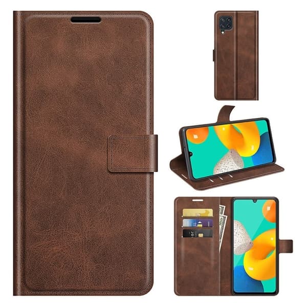 LC.Imeeke läder Samsung Galaxy M32 fodral - Brun Brun