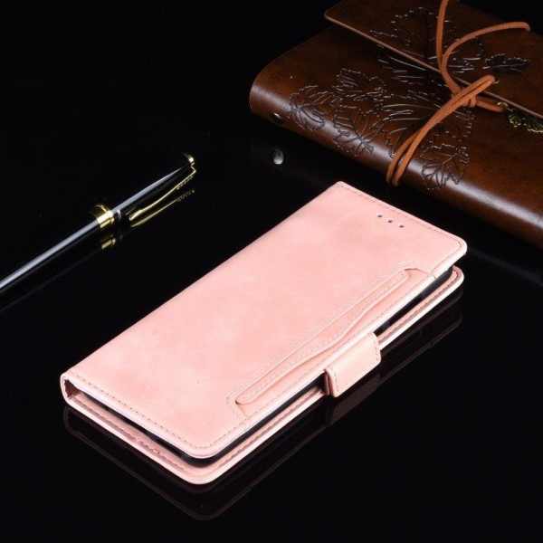 Modern-styled Læder Pung Etui til Samsung Galaxy A22 5g - Lyserød Pink